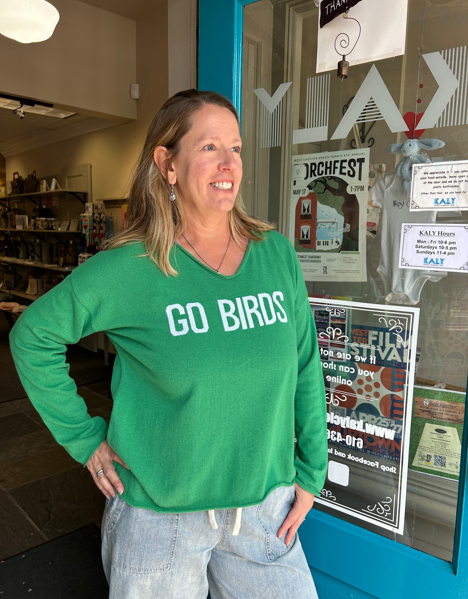 Town Pride Go Birds Vneck Sweater