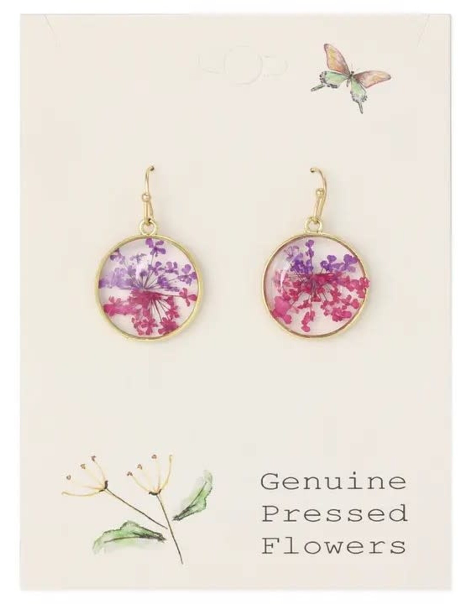 ZAD Cottage Floral Dried Flower Earrings