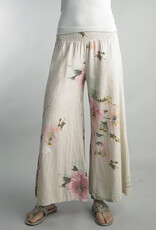 Tempo Paris Floral Linen Wide Leg Pant