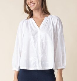 Habitat Floral Embroidered Romance Top