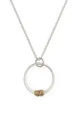 Freshie & Zero Wire Wrap Circle Necklace