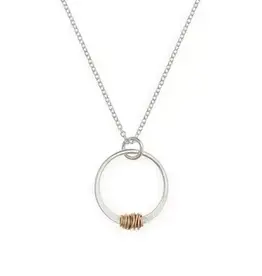 Freshie & Zero Wire Wrap Circle Necklace