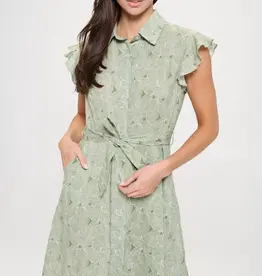 SM Wardrobe Tropical Leaves Print Dress