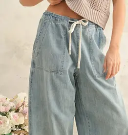 Miou Muse Drawstring Summer Denim Pant