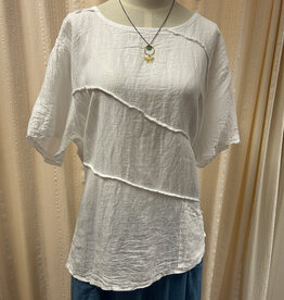 Saga Seam Detail Short Sleeve Top