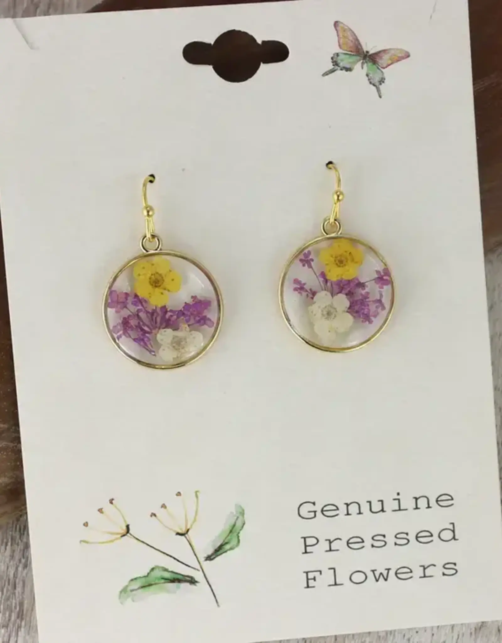 ZAD Cottage Floral Dried Flower Earrings