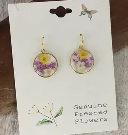 ZAD Cottage Floral Dried Flower Earrings