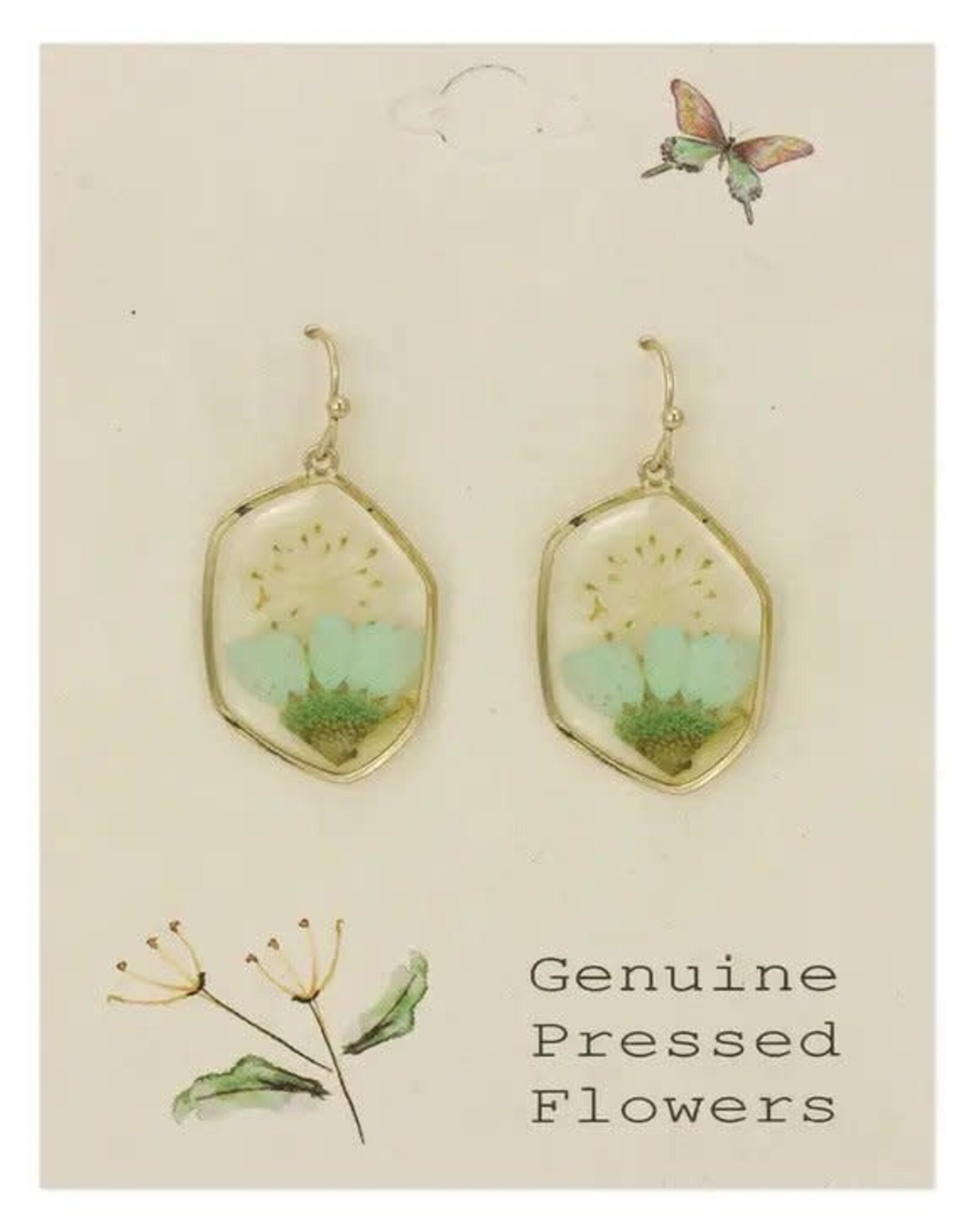 ZAD Cottage Floral Dried Flower Earrings