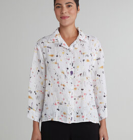 Cut Loose Linen Crop Shirt