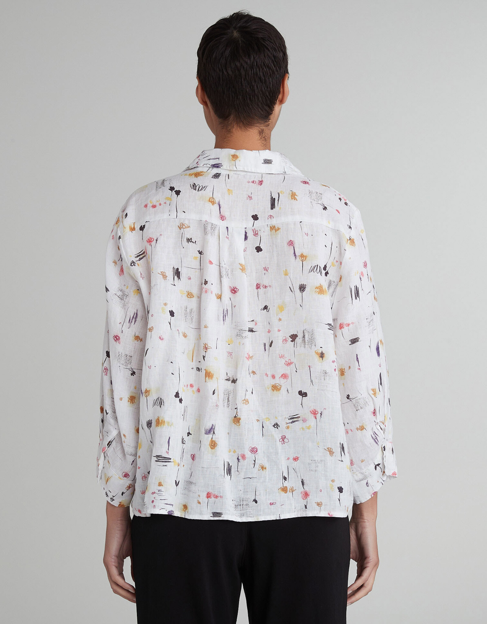 Cut Loose Linen Crop Shirt