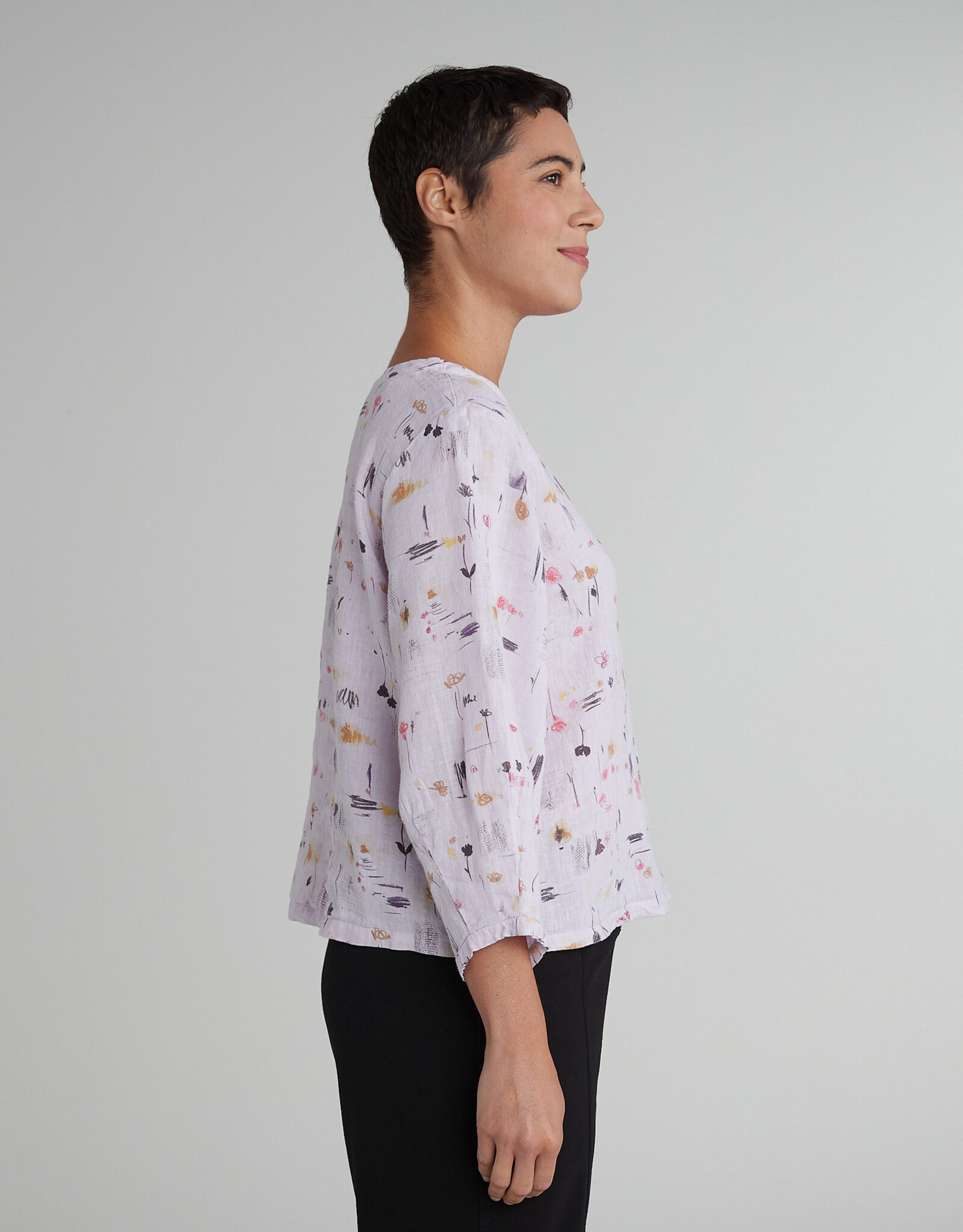 Cut Loose Linen Crop Shirt