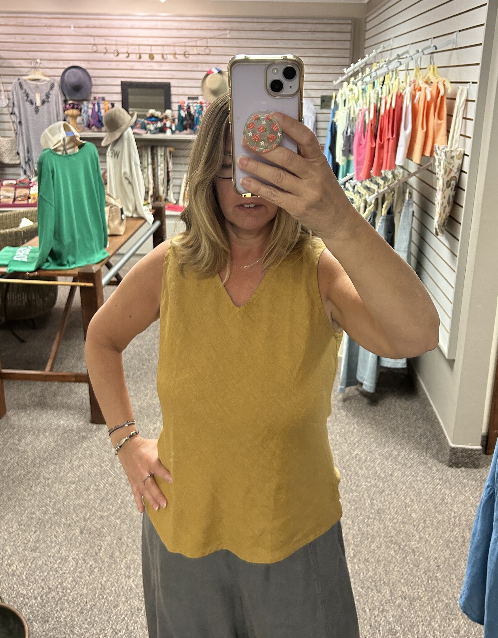 Cut Loose V-Neck Bias Tank