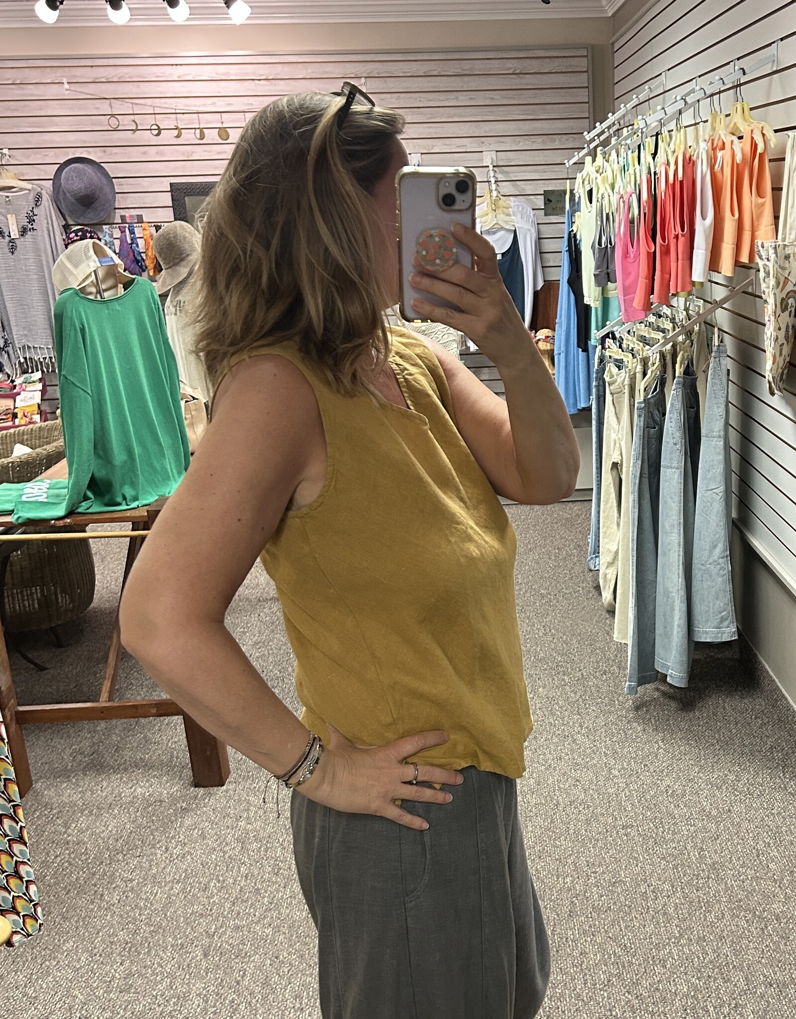 Cut Loose V-Neck Bias Tank