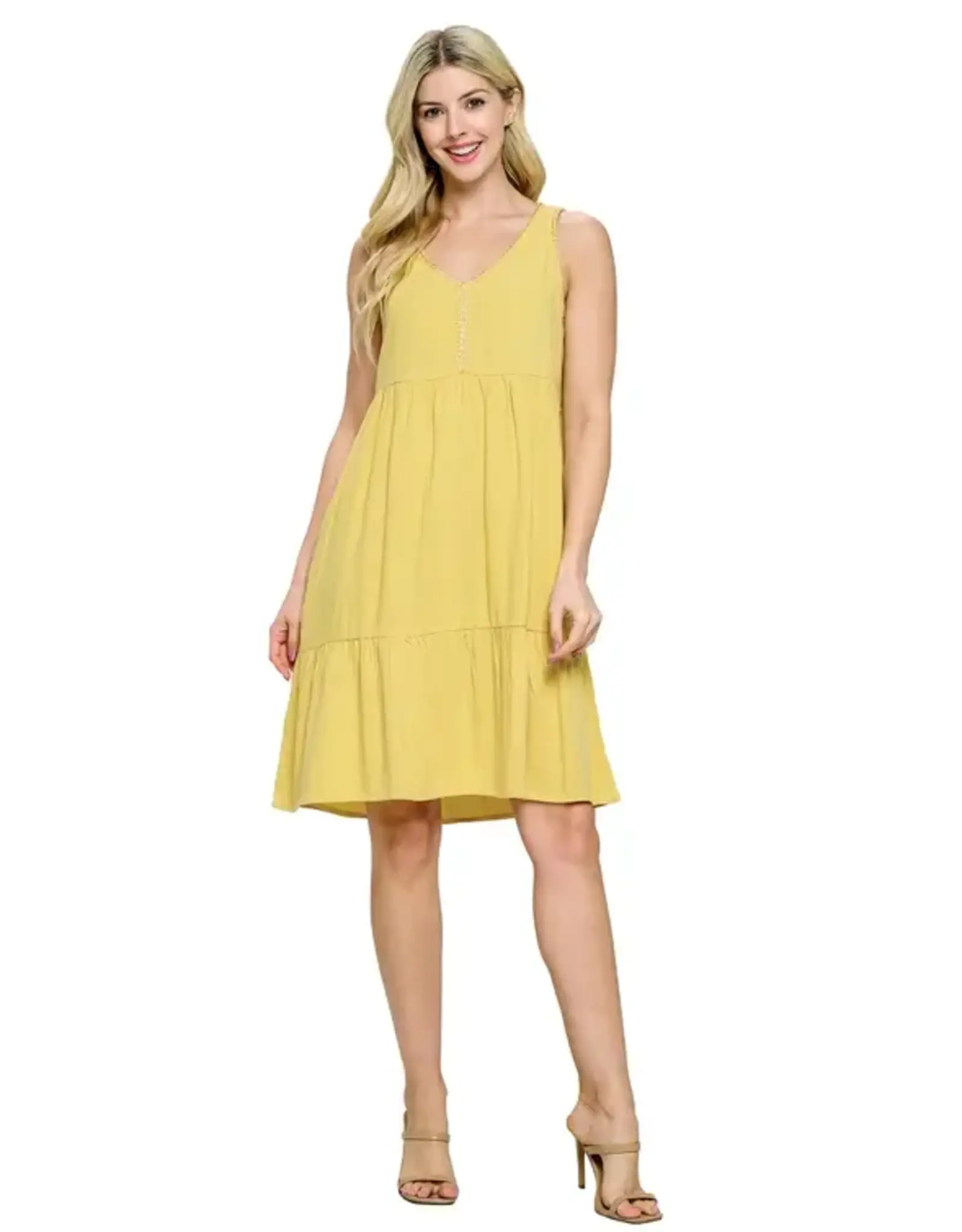 Yak & Yeti Hand Stitched Detail Ruffle Dress