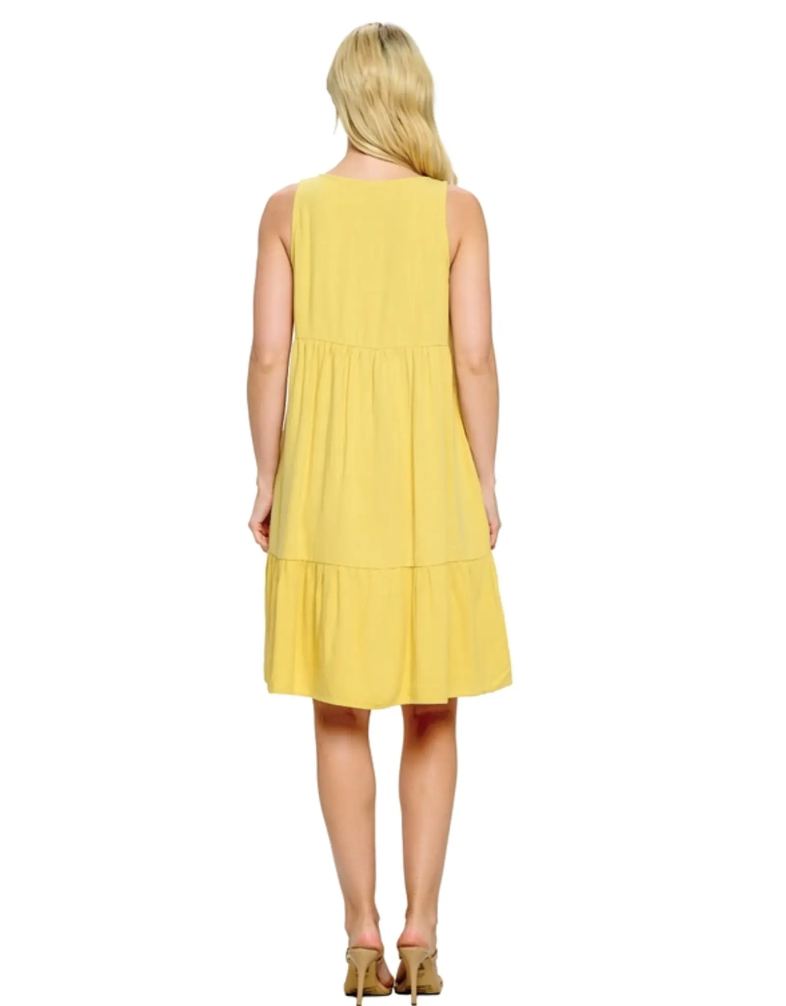 Yak & Yeti Hand Stitched Detail Ruffle Dress