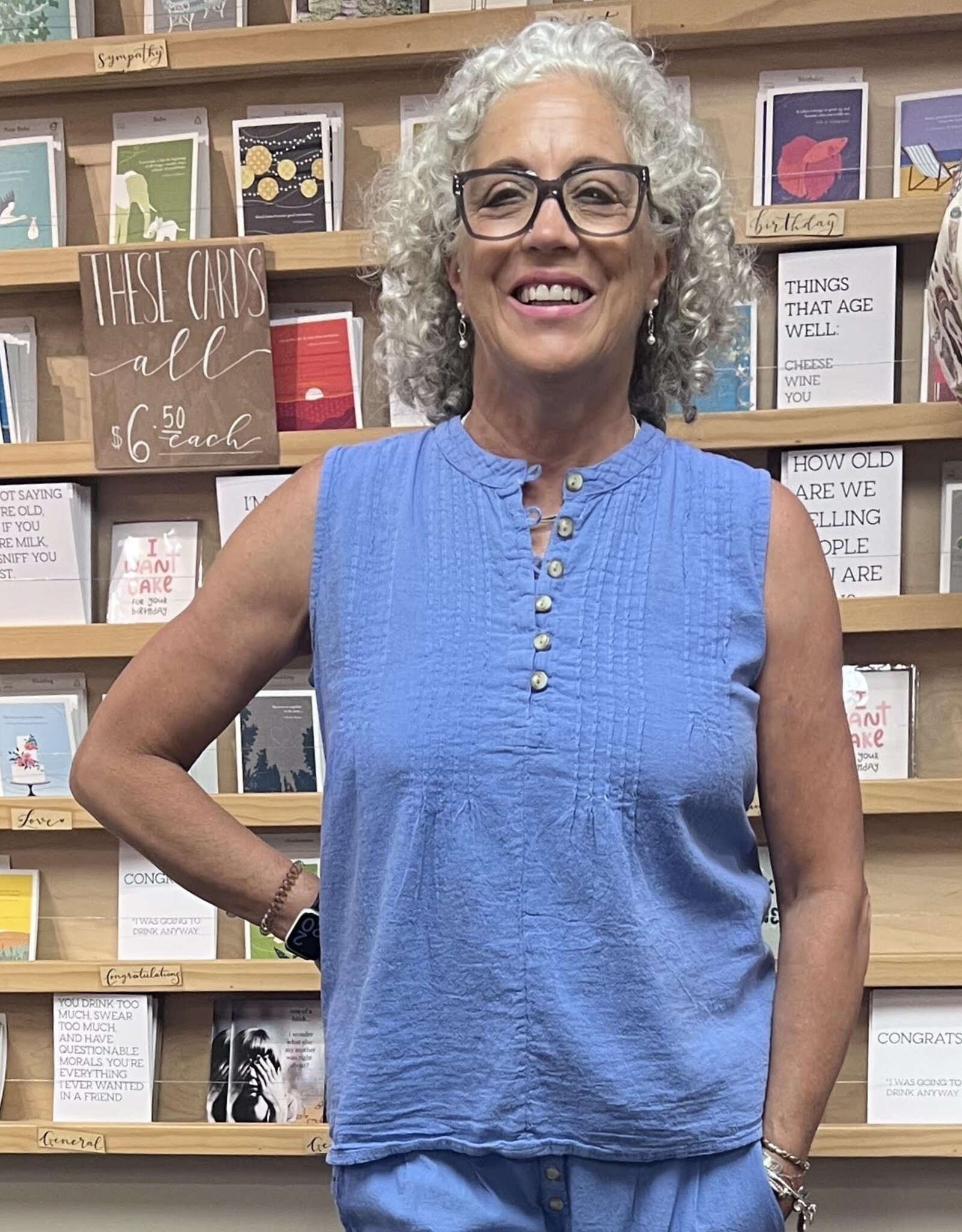 Maya Jones Clothing Stitch Detail Button Tank