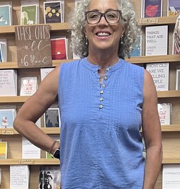 Maya Jones Clothing Stitch Detail Button Tank