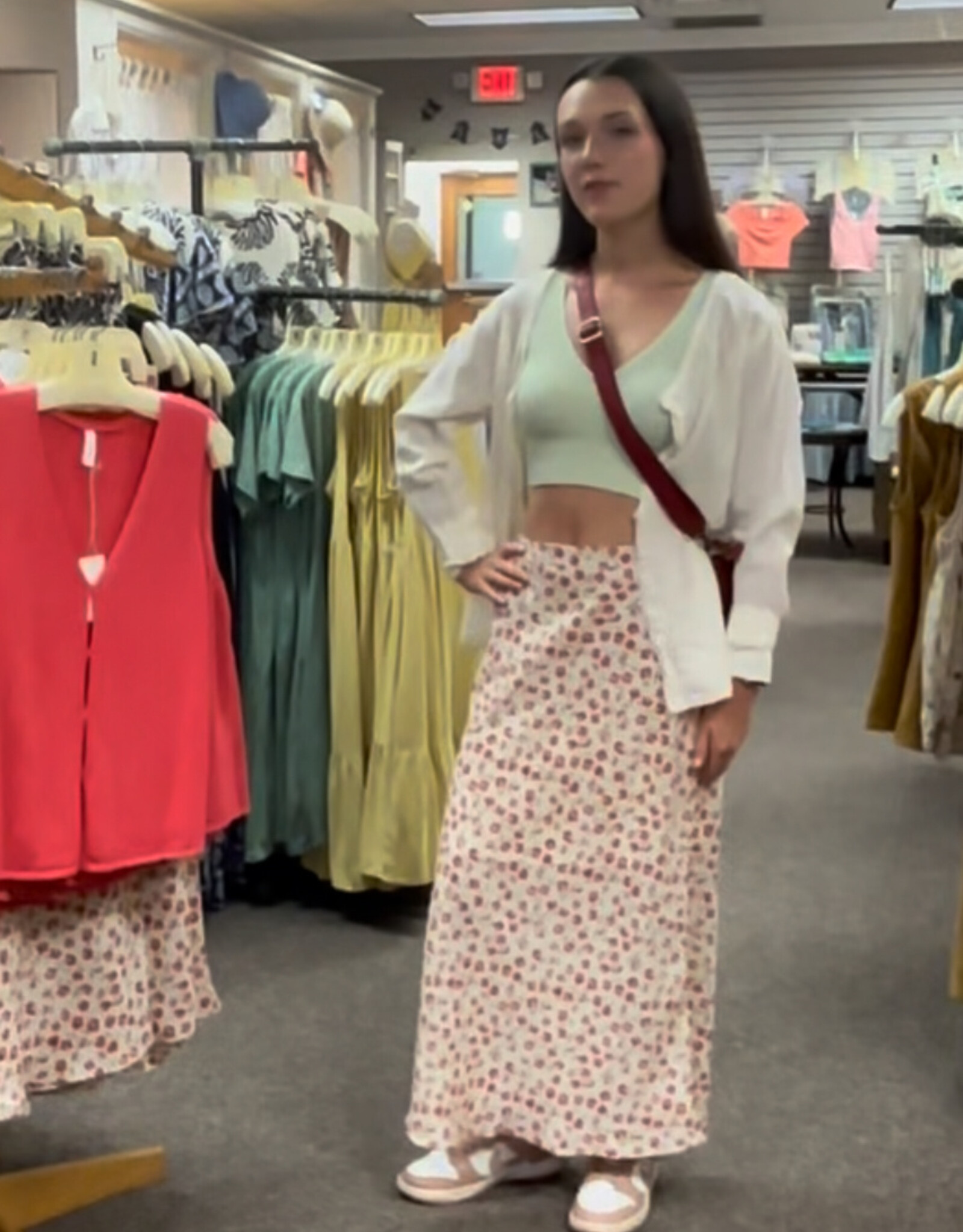 Wishlist Poppy Printed Maxi Skirt