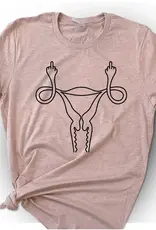 House Of Rodan Middle Finger Uterus T-Shirt