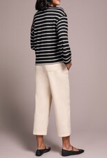 TRIBAL Long Sleeve Striped Crew