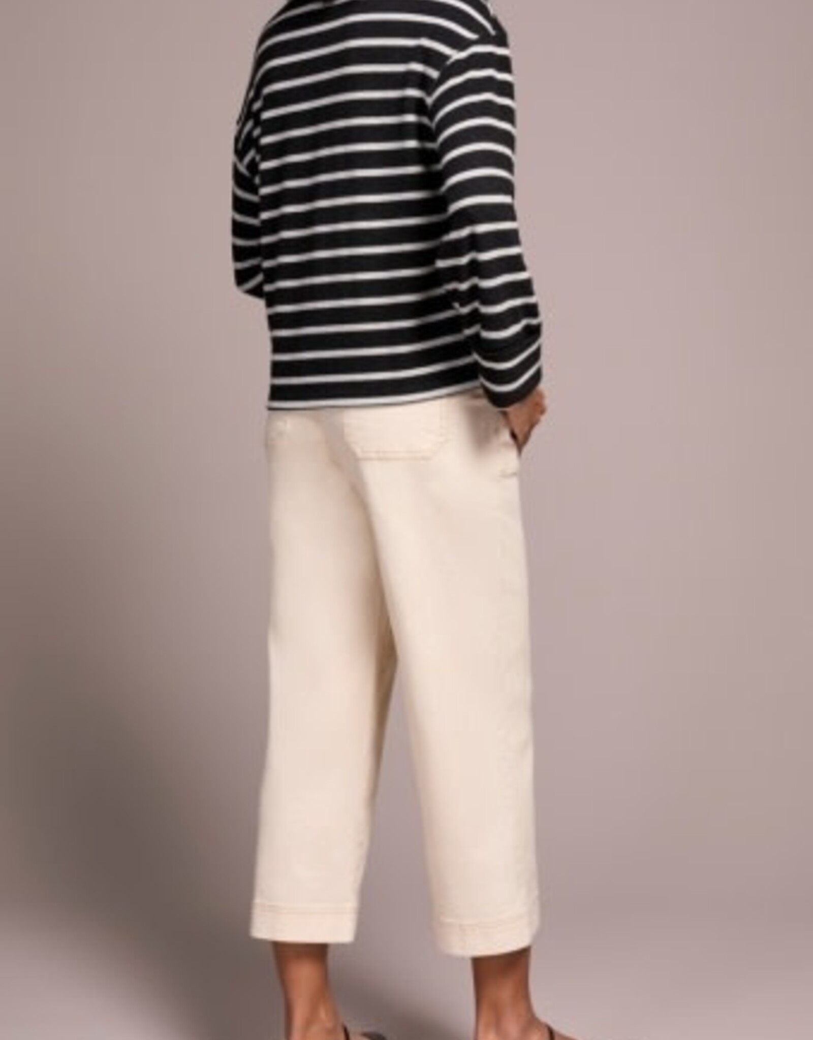 TRIBAL Long Sleeve Striped Crew