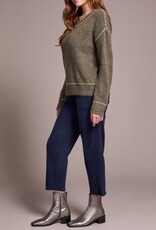 TRIBAL Cozy Contrast-Stitch Sweater