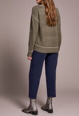 TRIBAL Cozy Contrast-Stitch Sweater