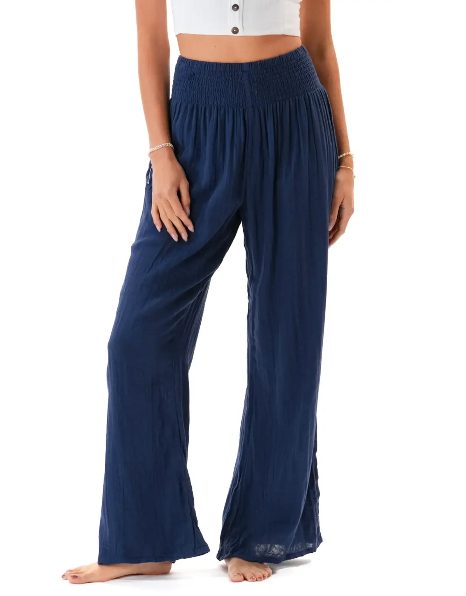 Lotus and Luna Wide Leg Cotton Gauze Pant