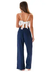 Lotus and Luna Wide Leg Cotton Gauze Pant