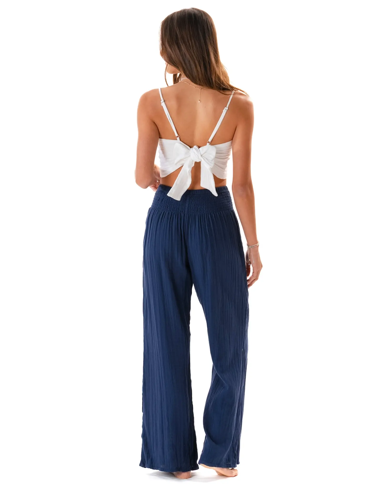 Lotus and Luna Wide Leg Cotton Gauze Pant