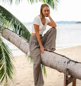 Lotus and Luna Wide Leg Cotton Gauze Pant