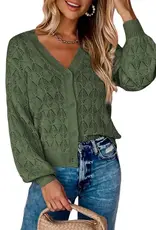 Pointelle Knit Cardigan