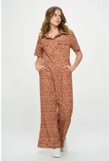 SM Wardrobe Fall Leaves Button-Up Jumpsuit