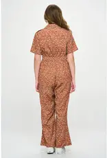 SM Wardrobe Fall Leaves Button-Up Jumpsuit