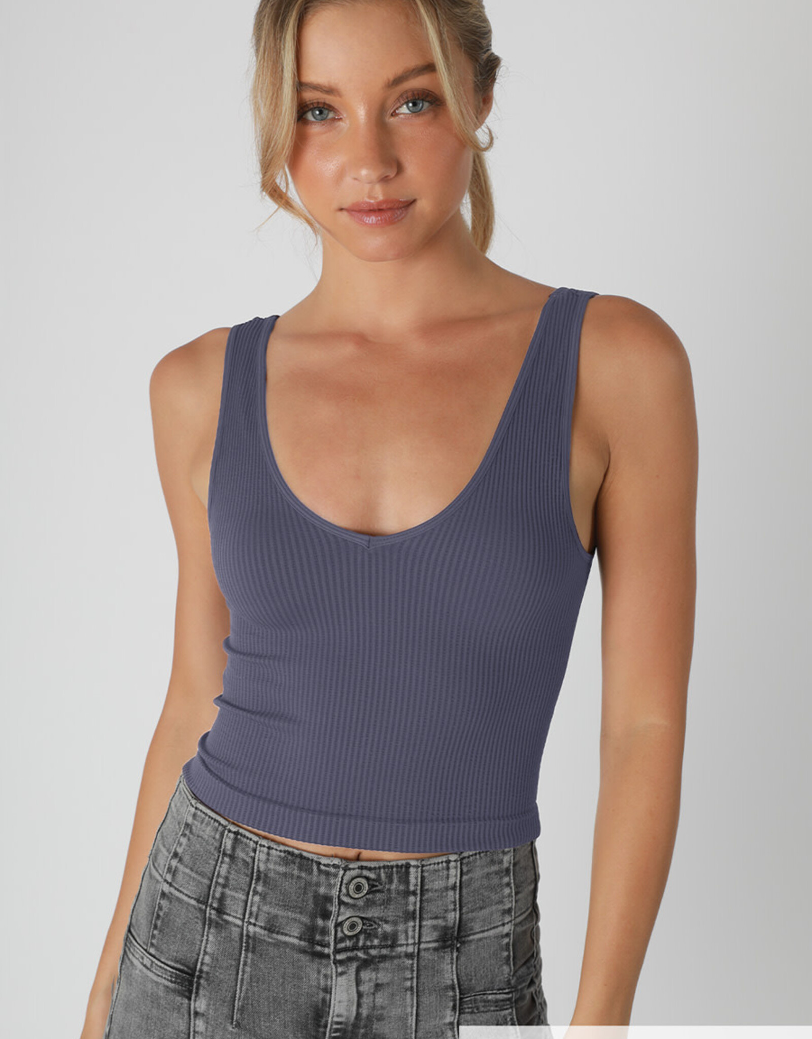Nikibiki Reversible Ribbed Crop Top
