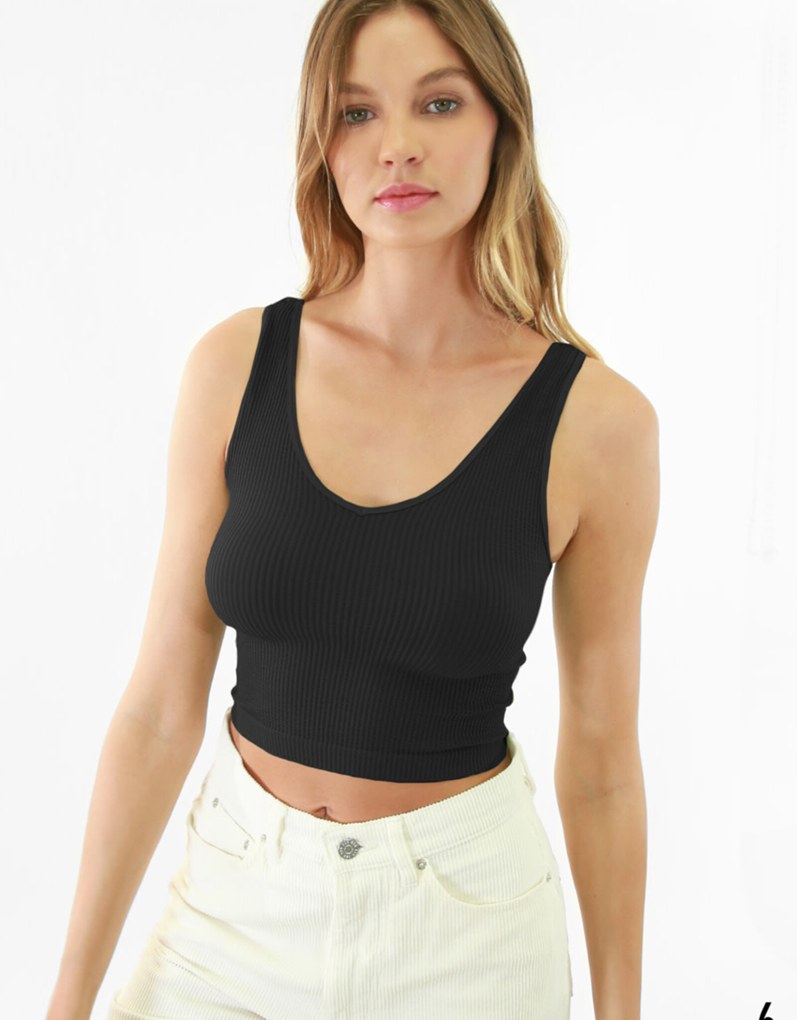 Nikibiki Reversible Ribbed Crop Top