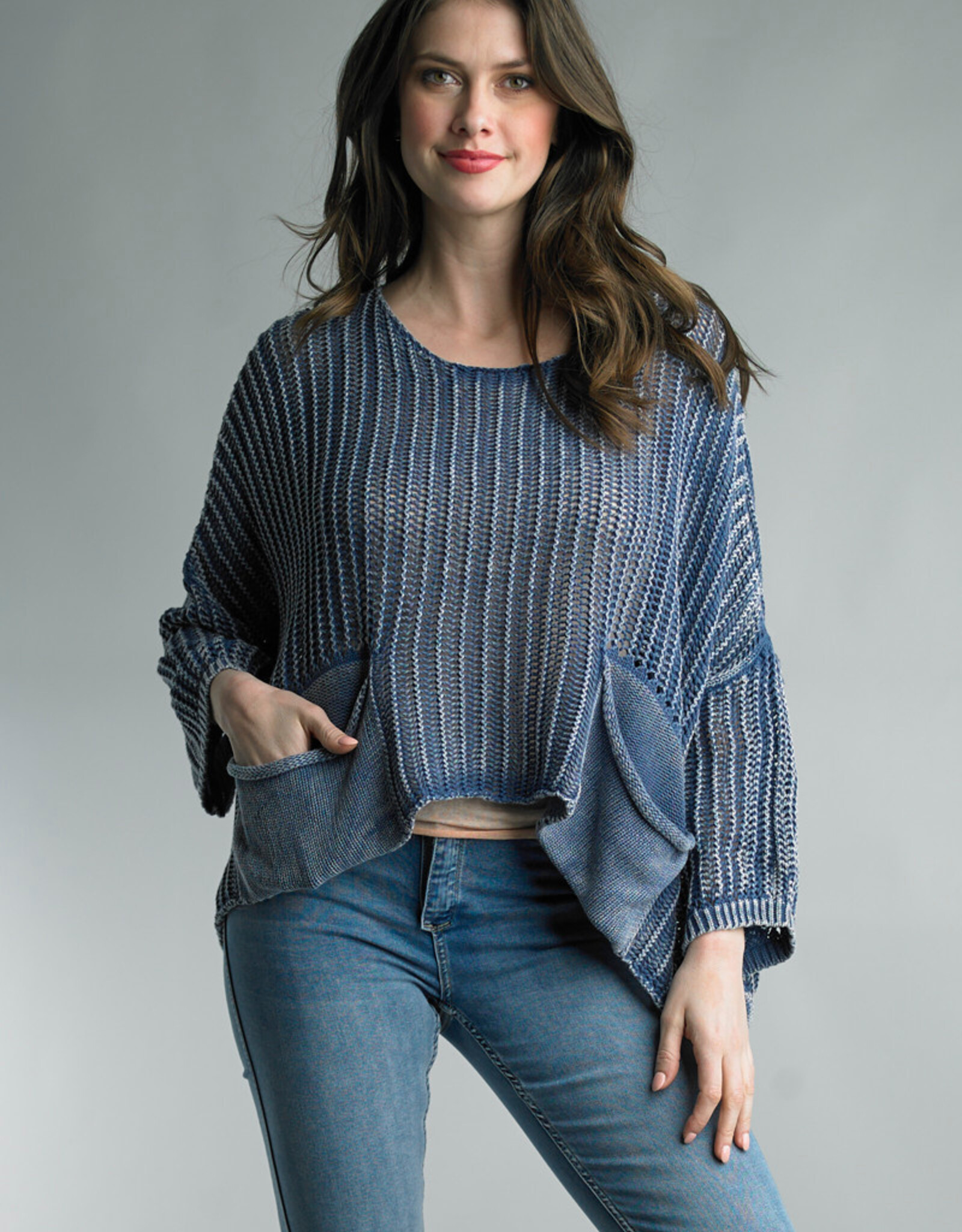 Tempo Paris Vintage Wash Knit Sweater