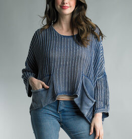 Tempo Paris Vintage Wash Knit Sweater