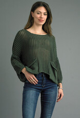 Tempo Paris Vintage Wash Knit Sweater