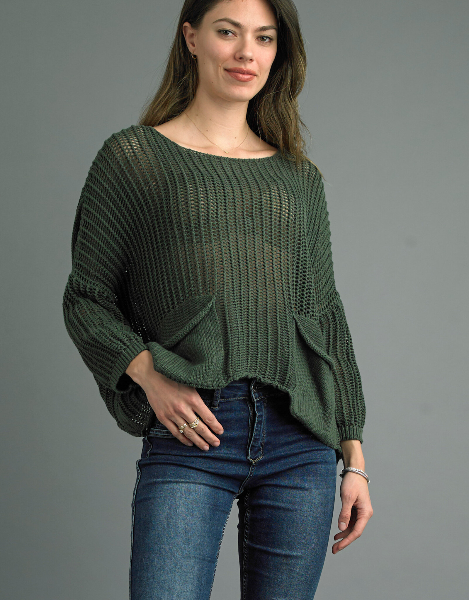 Tempo Paris Vintage Wash Knit Sweater