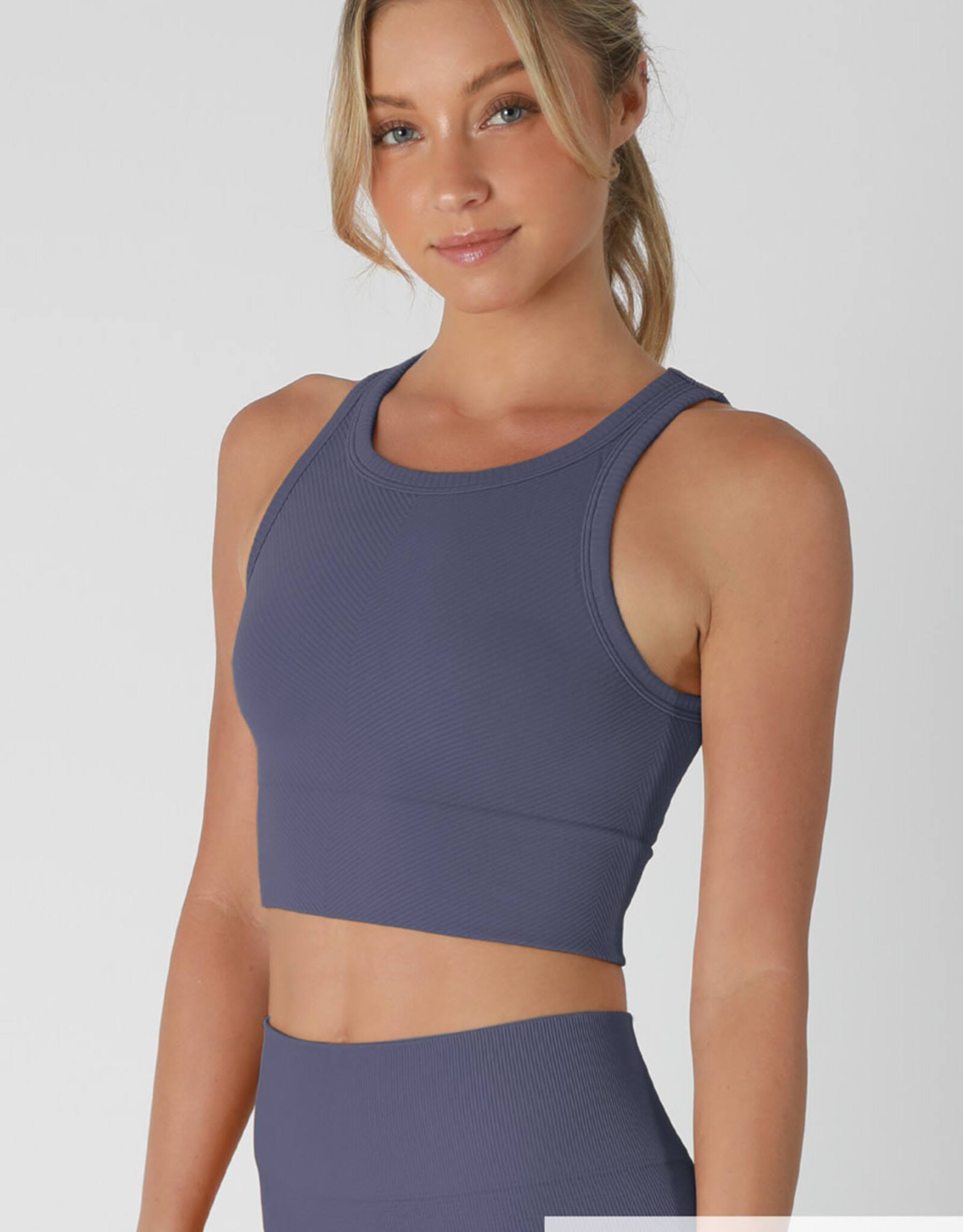 Nikibiki Chevron High Neck Crop Top