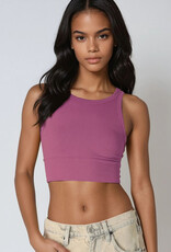 Nikibiki Chevron High Neck Crop Top