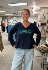 Town Pride Vneck Eagles Sweater