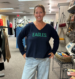 Town Pride Vneck Eagles Sweater