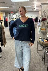 Town Pride Vneck Eagles Sweater