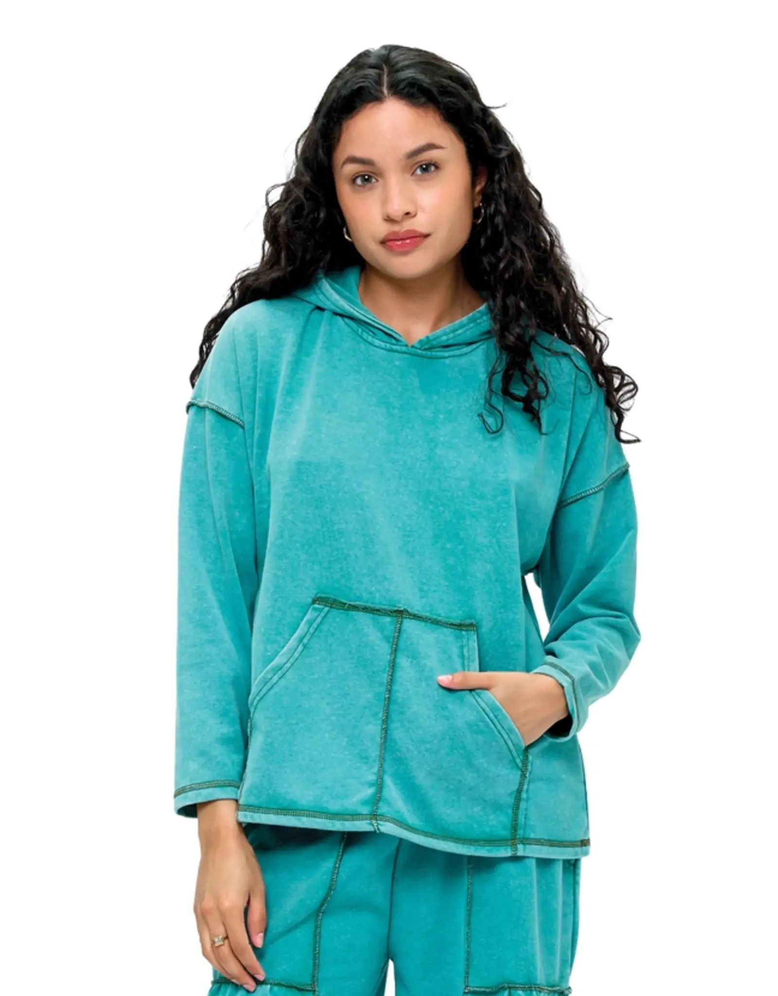 Yak & Yeti YY 25648 Vintage Washed Boho Hoodie