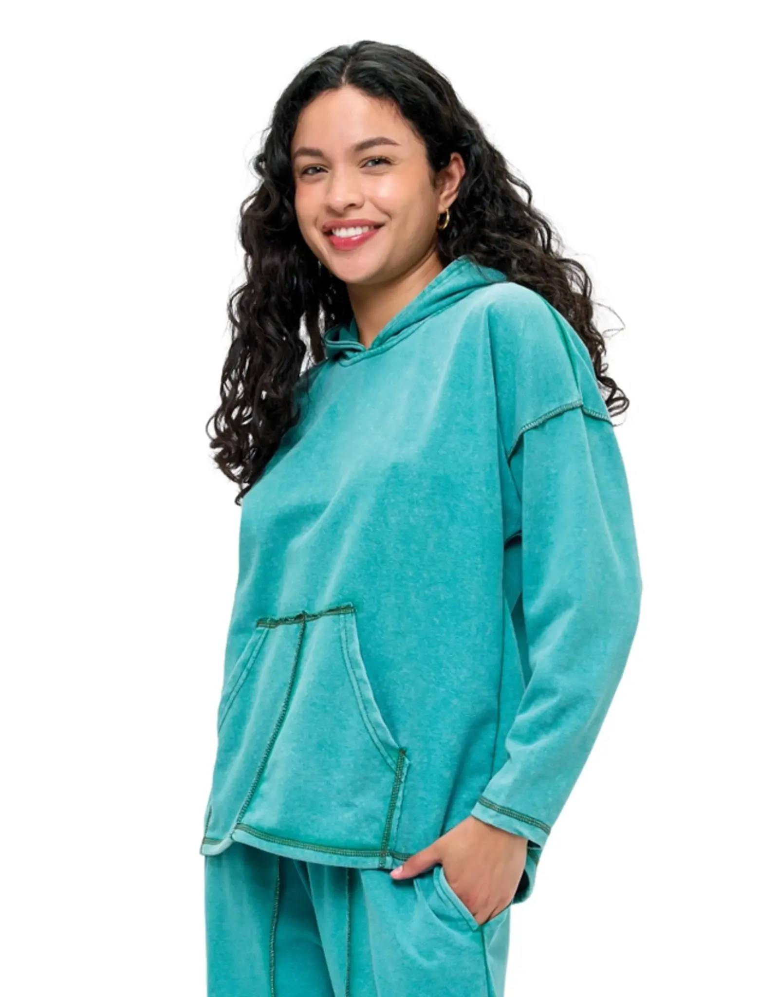 Yak & Yeti YY 25648 Vintage Washed Boho Hoodie