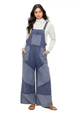 Yak & Yeti Waffle Knit Patchwork Overall