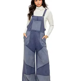 Yak & Yeti Waffle Knit Patchwork Overall