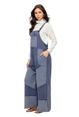 Yak & Yeti Waffle Knit Patchwork Overall
